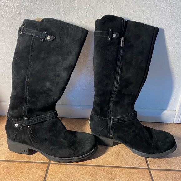 black knee high ugg boots